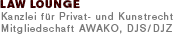 LAW LOUNGE Kanzlei für Privat- und Kustrecht, Mietgliedschaft AWAKO, DJS/DJZ